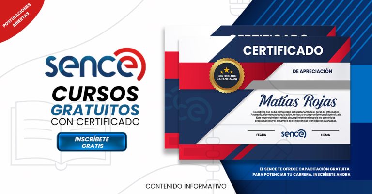 Más de 50 cursos gratuitos del SENCE para comenzar tu carrera